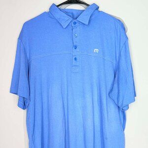 Travis Matthew Mens XL Sky Blue Short sleeve POLO performance GOLF shirt (2002)
